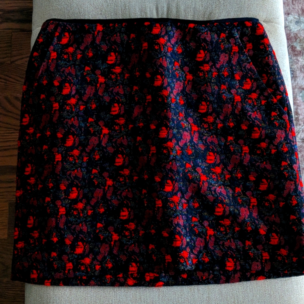 Mango jacquard mini skirt